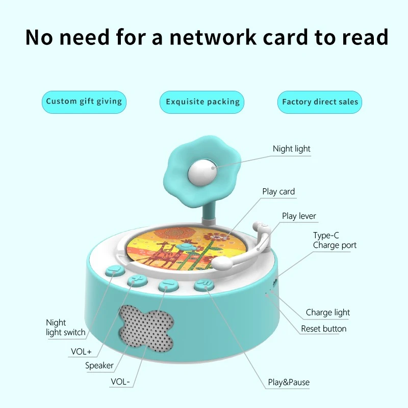 Kids Story Phonograph With Flashcards high quality